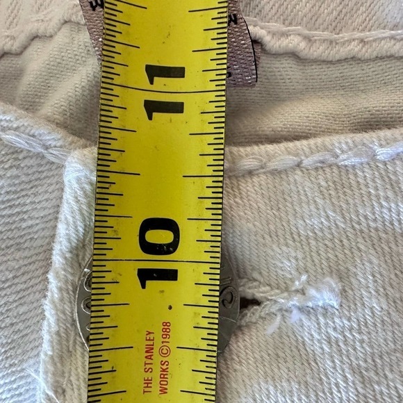 Almost Famous Destroyed Distressed White Studded Rhinestone Boyfriend Jeans 20 - Picture 11 of 13